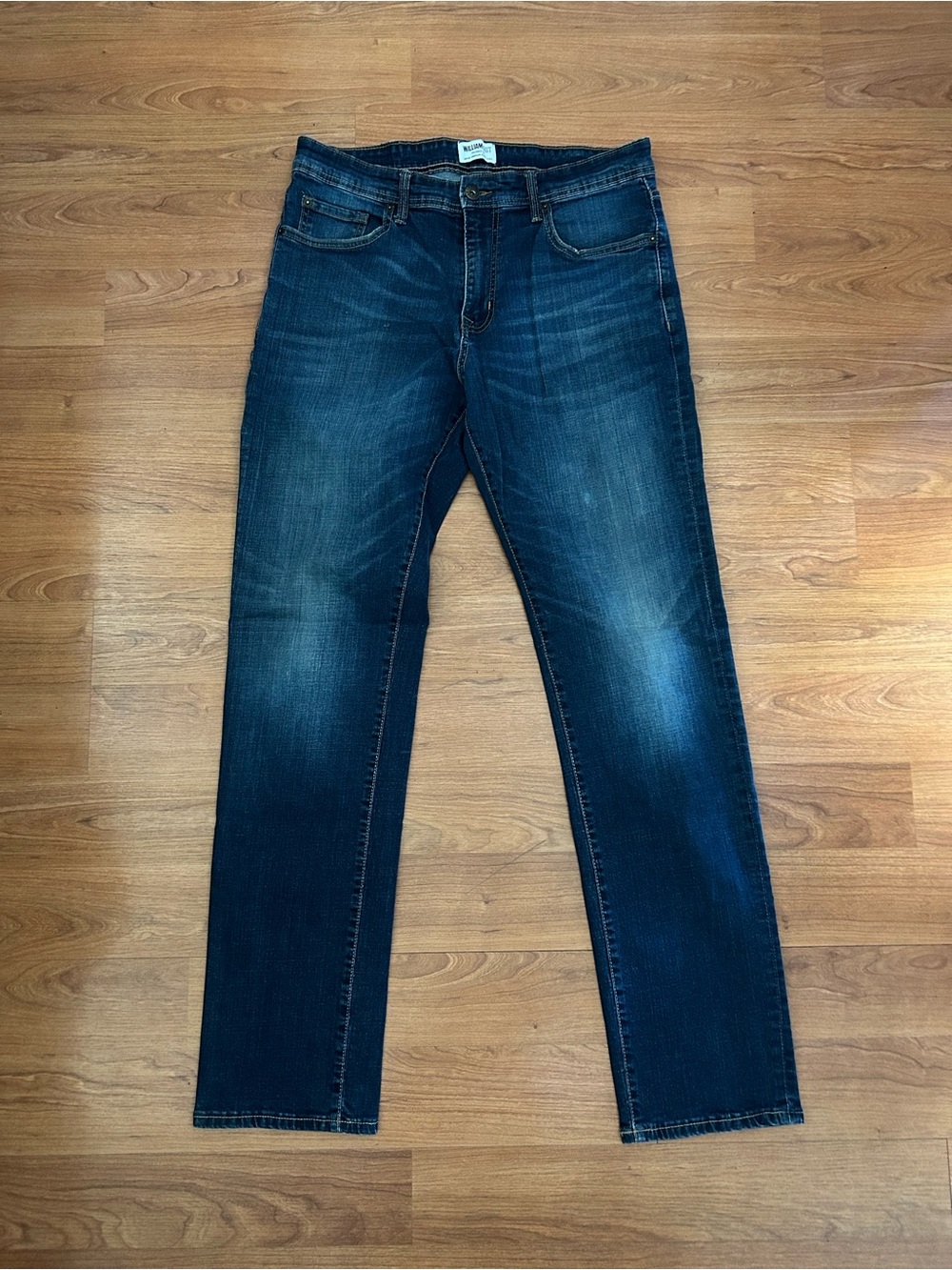 WILLIAM RAST Mens 34x34 Denim Dark Blue Wash Jeans